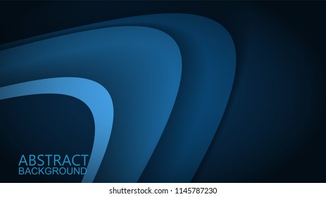 Modern Blue Curve Vector Background 