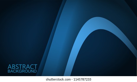Modern Blue Curve Vector Background 