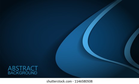  Modern Blue Curve Vector Background 