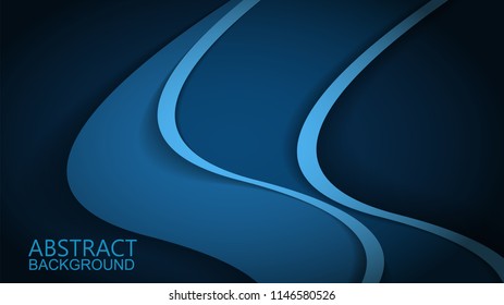  Modern Blue Curve Vector Background 