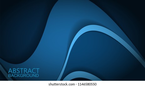  Modern Blue Curve Vector Background 