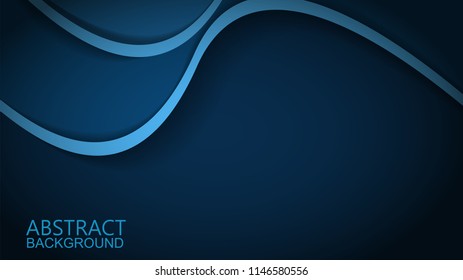  Modern Blue Curve Vector Background 