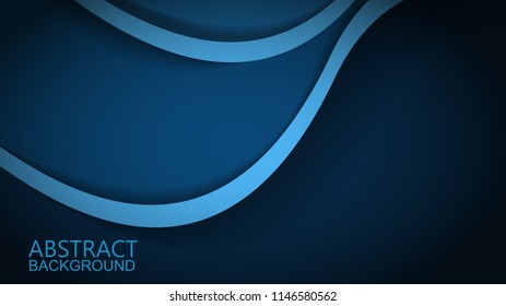  Modern Blue Curve Vector Background 