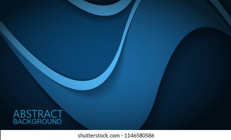  Modern Blue Curve Vector Background 