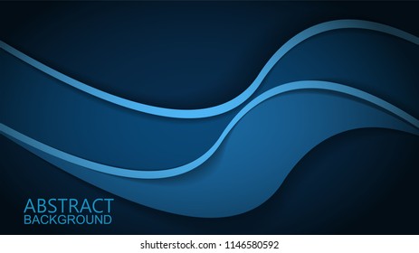 Modern Blue Curve Vector Background 