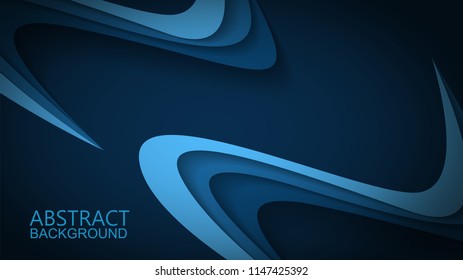 Modern Blue Curve Vector Background 
