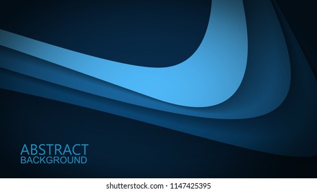 Modern Blue Curve Vector Background 