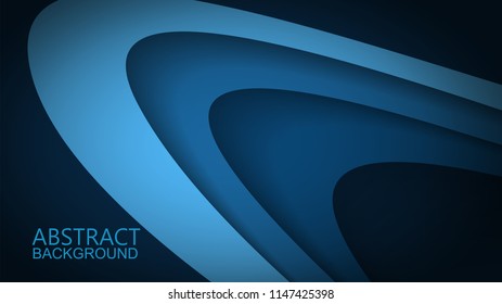 Modern Blue Curve Vector Background 