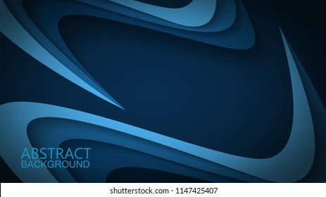 Modern Blue Curve Vector Background 