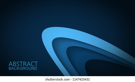 Modern Blue Curve Vector Background 