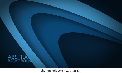Modern Blue Curve Vector Background 