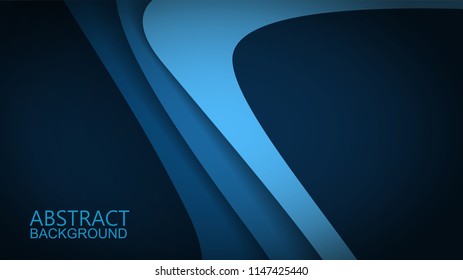 Modern Blue Curve Vector Background 