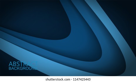 Modern Blue Curve Vector Background 