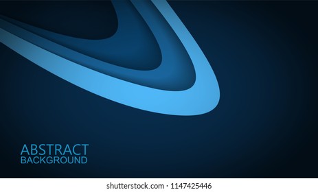 Modern Blue Curve Vector Background 
