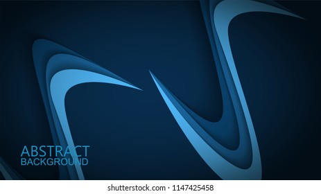 Modern Blue Curve Vector Background 