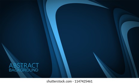 Modern Blue Curve Vector Background 