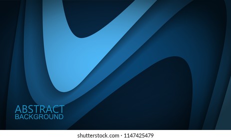 Modern Blue Curve Vector Background 