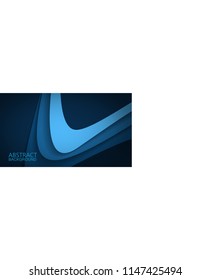 Modern Blue Curve Vector Background 