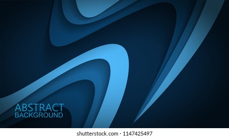 Modern Blue Curve Vector Background 