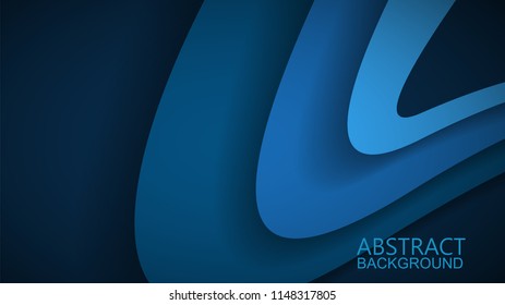 Modern Blue Curve Vector Background 