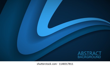 Modern Blue Curve Vector Background 
