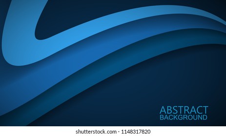 Modern Blue Curve Vector Background 