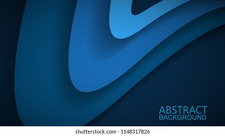 Modern Blue Curve Vector Background 