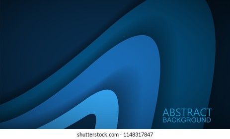 Modern Blue Curve Vector Background 