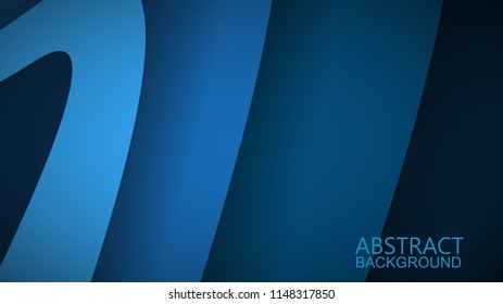 Modern Blue Curve Vector Background 