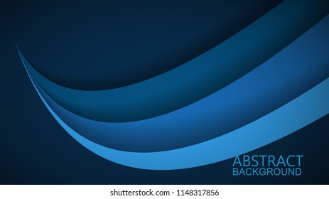 Modern Blue Curve Vector Background 