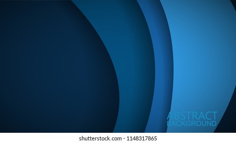 Modern Blue Curve Vector Background 
