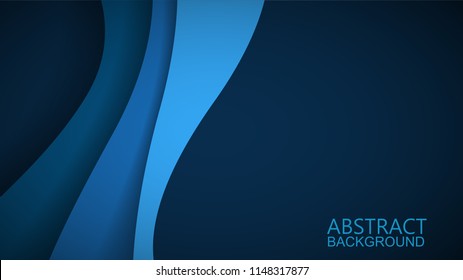 Modern Blue Curve Vector Background 