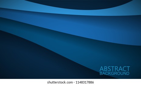 Modern Blue Curve Vector Background 