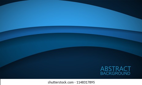 Modern Blue Curve Vector Background 
