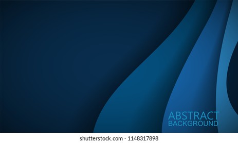 Modern Blue Curve Vector Background 