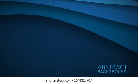 Modern Blue Curve Vector Background 