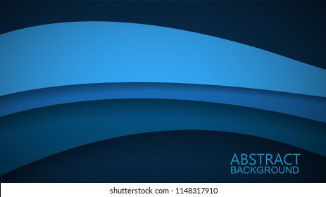 Modern Blue Curve Vector Background 