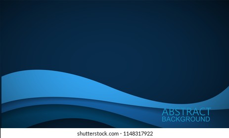 Modern Blue Curve Vector Background 