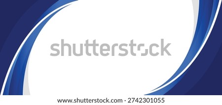 Modern Blue curved gradient border frame Business style for presentation banner Background
