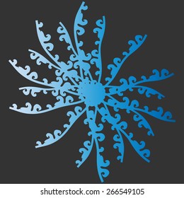 Modern blue design background, illustration.