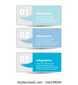 Modern Blue Design template / can be used for infographics / numbered banners / graphic or website layout vector