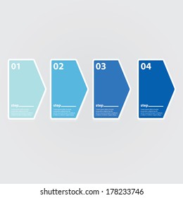 Modern blue Design template / can be used for infographics / numbered banners / graphic or website layout vector