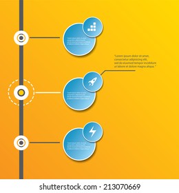 modern blue Design template / can be used for infographics / numbered banners / cutout lines / graphic or website layout vector