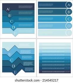 Modern blue design template collection