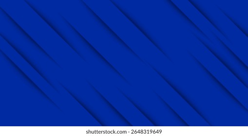 Modern blue diagonal abstract background – Sleek deep blue background with diagonal shadowed lines creating a clean, futuristic, and minimalistic feel