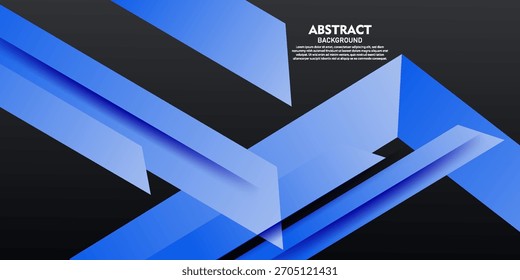 Modern blue digital technology presentation background with shadows. Abstract blue square paper cut background. eps10