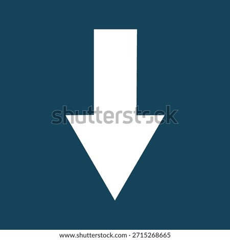 Modern Blue Down-Left Diagonal Arrow Icon: Minimal Flat Vector Pointer for Navigation UI, Business Wayfinding, and Mobile App Interface. Professional Digital Design Element Isolated on White.