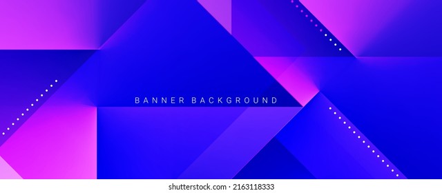 Modern blue dynamic geometric stylish design template