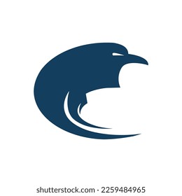 diseño del logotipo del águila azul moderno diseño del logotipo del ave