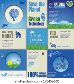 Modern blue ecology Design Layout